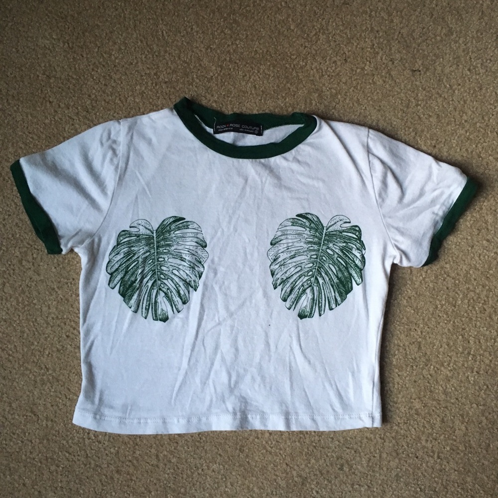 Palm leaf crop top